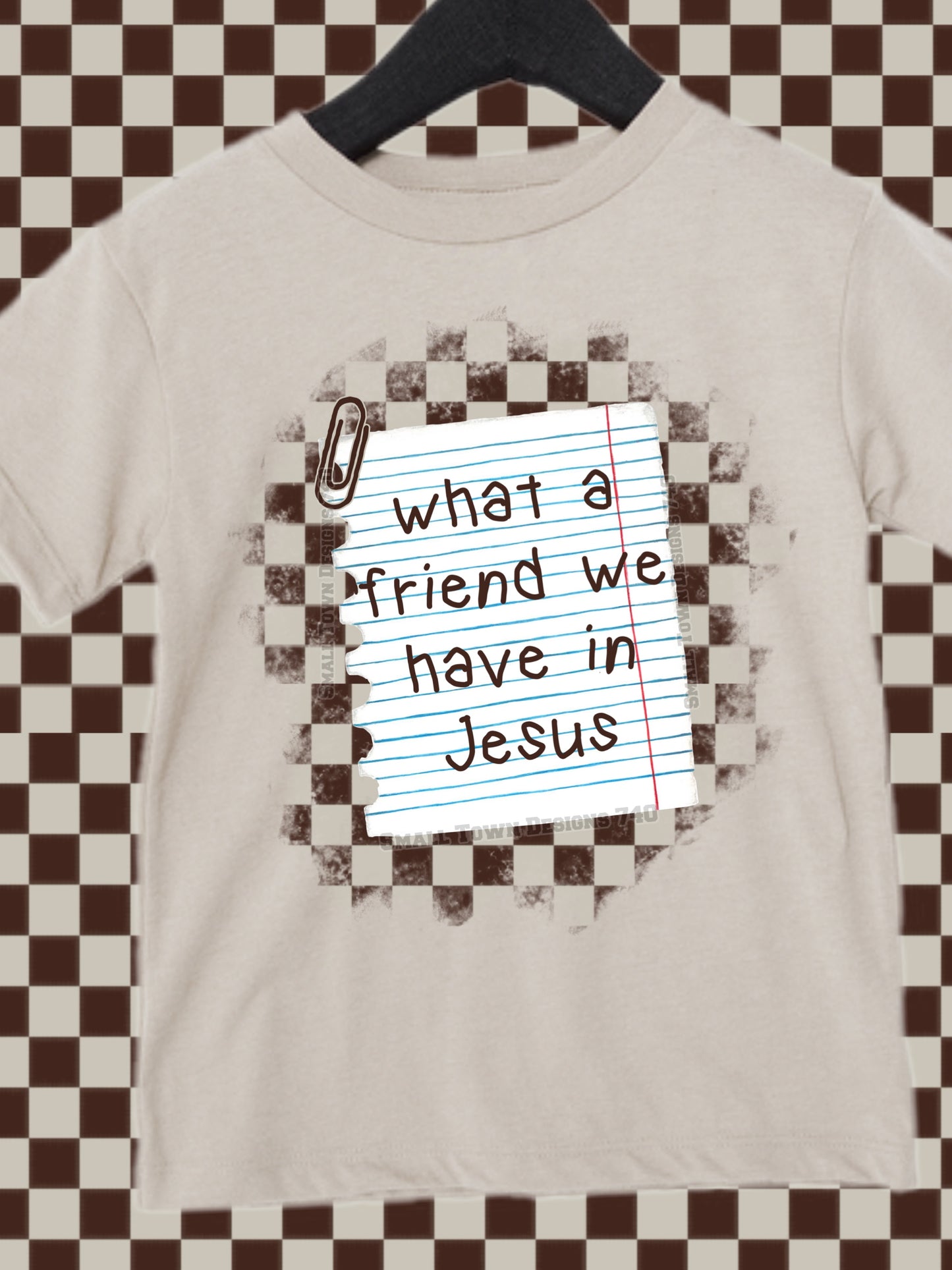 Checkered friend in Jesus