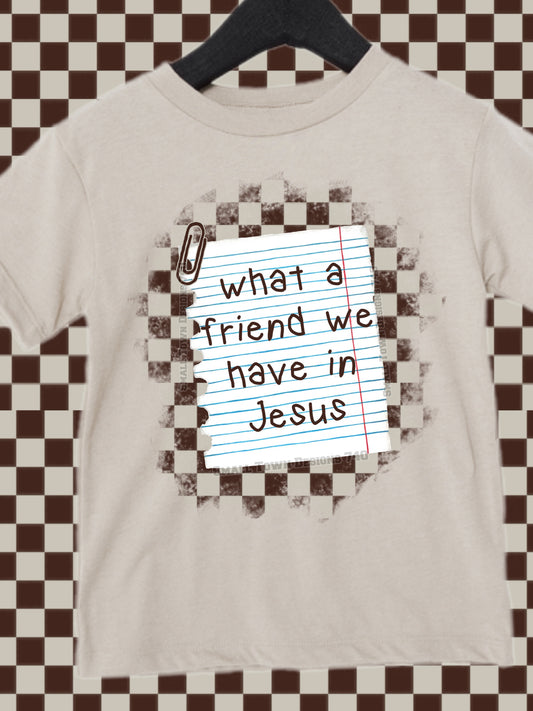 Checkered friend in Jesus