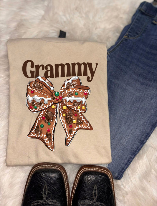 Gingerbread Grammy Bow